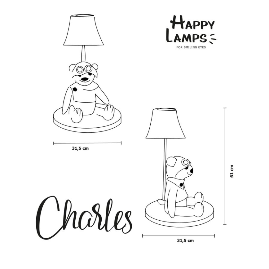 Happy Lamps - Lampe de table enfant CHARLES LED/5,4W/230V ours