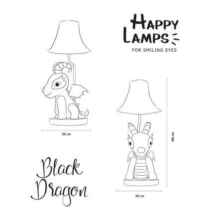 Happy Lamps - Lampe de table enfant DRAGON LED/5,4W/230V dragon