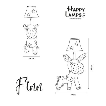 Happy Lamps - Lampe de table enfant FINN LED/5,4W/230V cheval