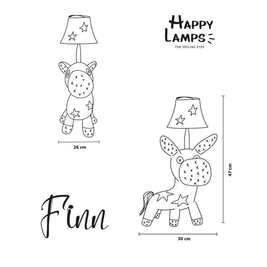 Happy Lamps - Lampe de table enfant FINN LED/5,4W/230V cheval