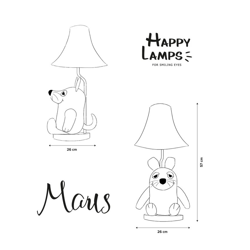 Happy Lamps - Lampe de table enfant MAUS LED/5,4W/230V souris