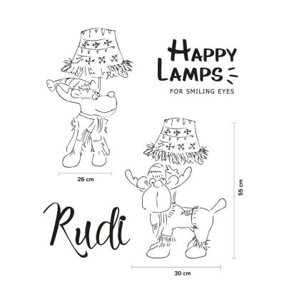 Happy Lamps - Lampe de table enfant RUDI LED/5,4W/230V renne