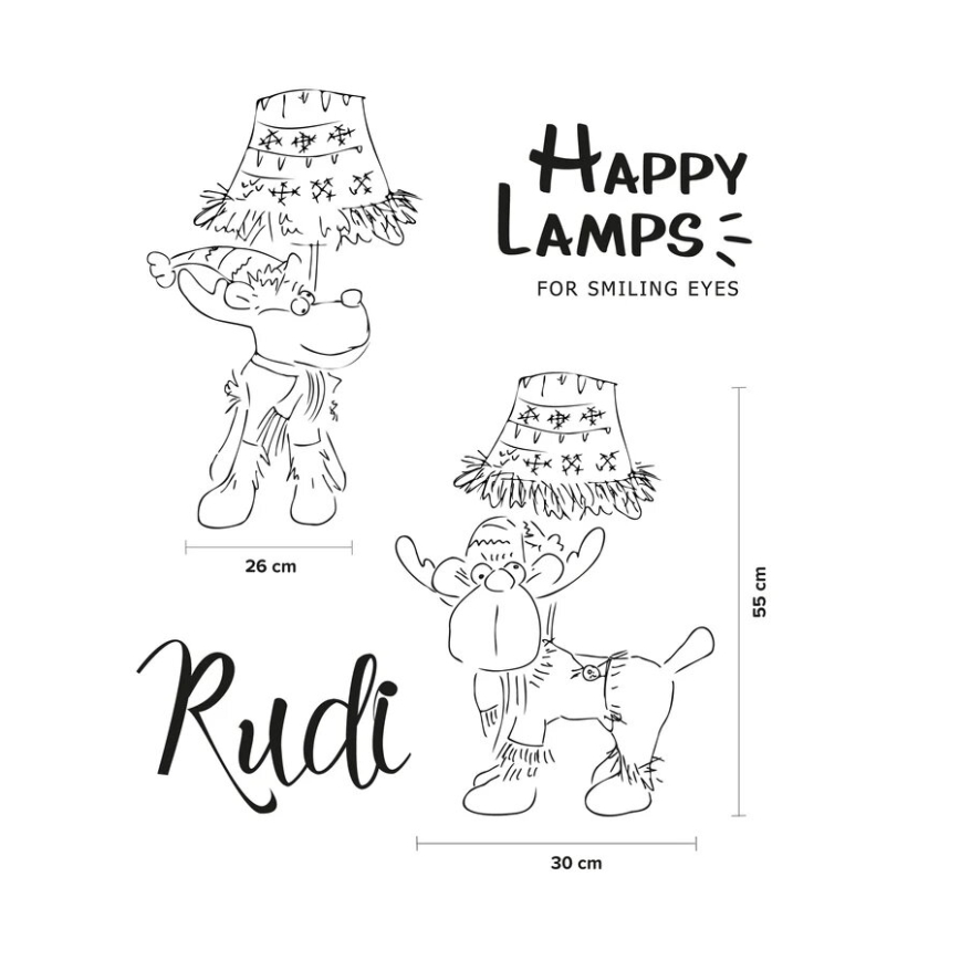 Happy Lamps - Lampe de table enfant RUDI LED/5,4W/230V renne