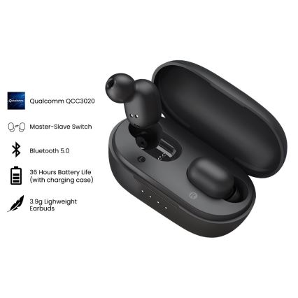 Haylou - Écouteurs sans fil étanches GT1 XR Bluetooth noir