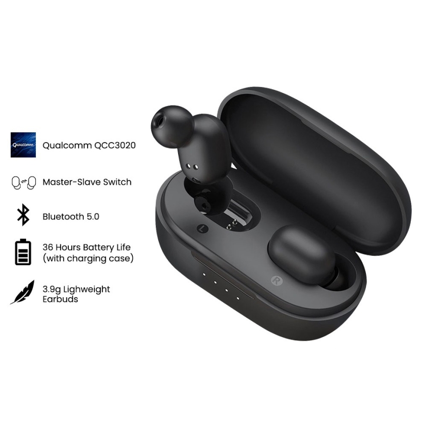 Haylou - Écouteurs sans fil étanches GT1 XR Bluetooth noir
