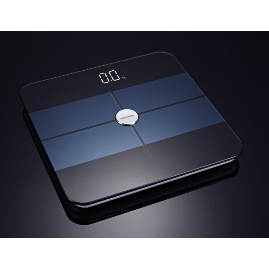 Heinner HBS-BTH180BK - Pèse-personne numérique 2xAAA noir/bleu