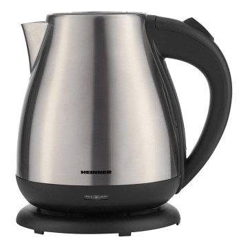 Heinner HEK-17IX - Bouilloire électrique 1,7 l 2200 W/230 V chrome mat/noir