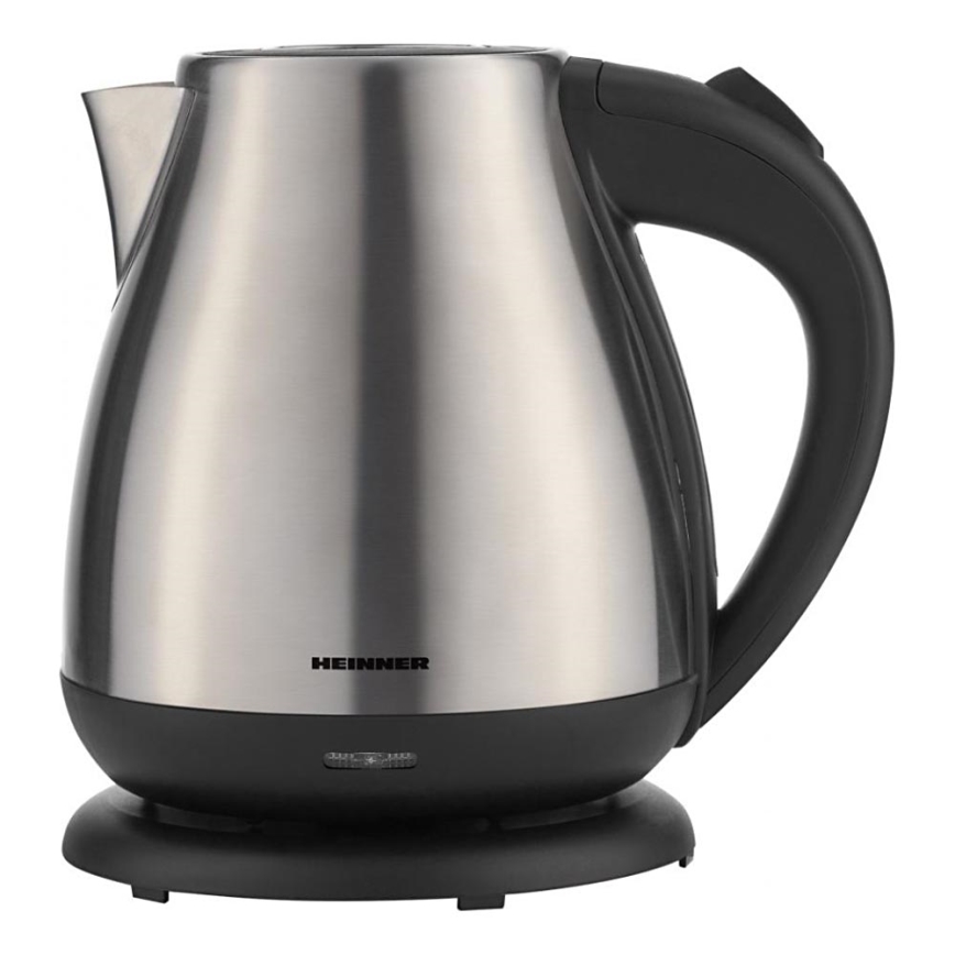 Heinner HEK-17IX - Bouilloire électrique 1,7 l 2200 W/230 V chrome mat/noir