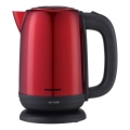 Heinner HEK-2200RDSS - Bouilloire électrique rapide 1,7 l 2200W/230V rouge/noir