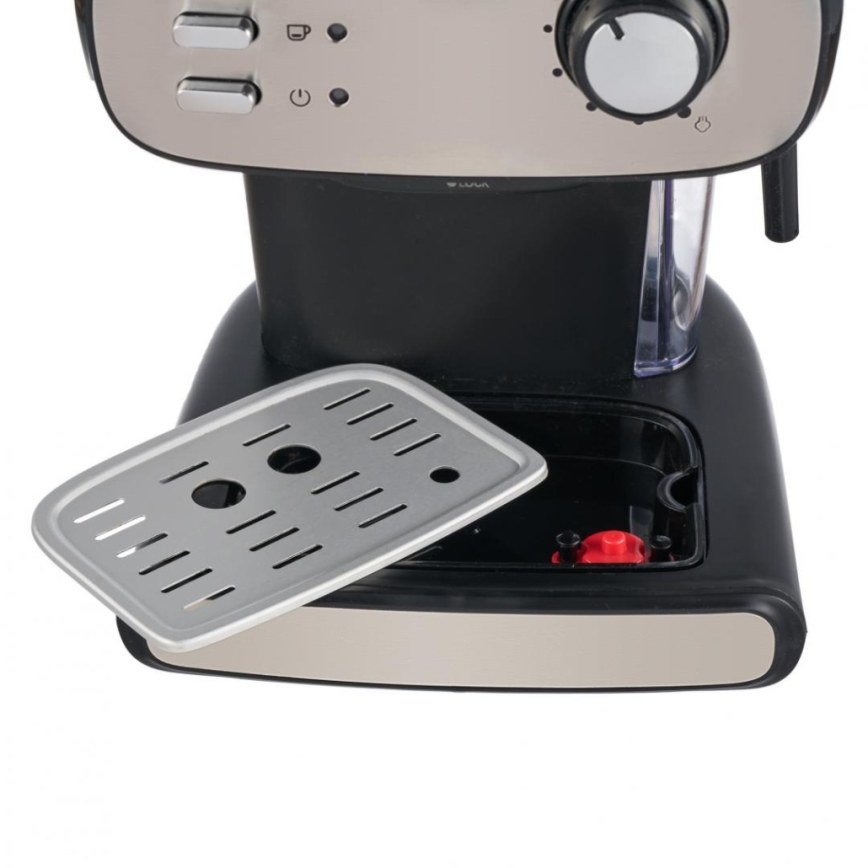 Heinner HEM-1100BKX - Machine à expresso à porte‑filtre 850W/230V noir/chrome mat