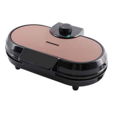 Heinner HWF-1000CR - Gaufrier 1000W/230V noir/or rose