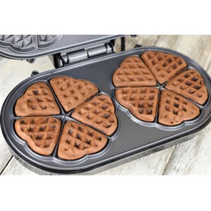 Heinner HWF-1000CR - Gaufrier 1000W/230V noir/or rose