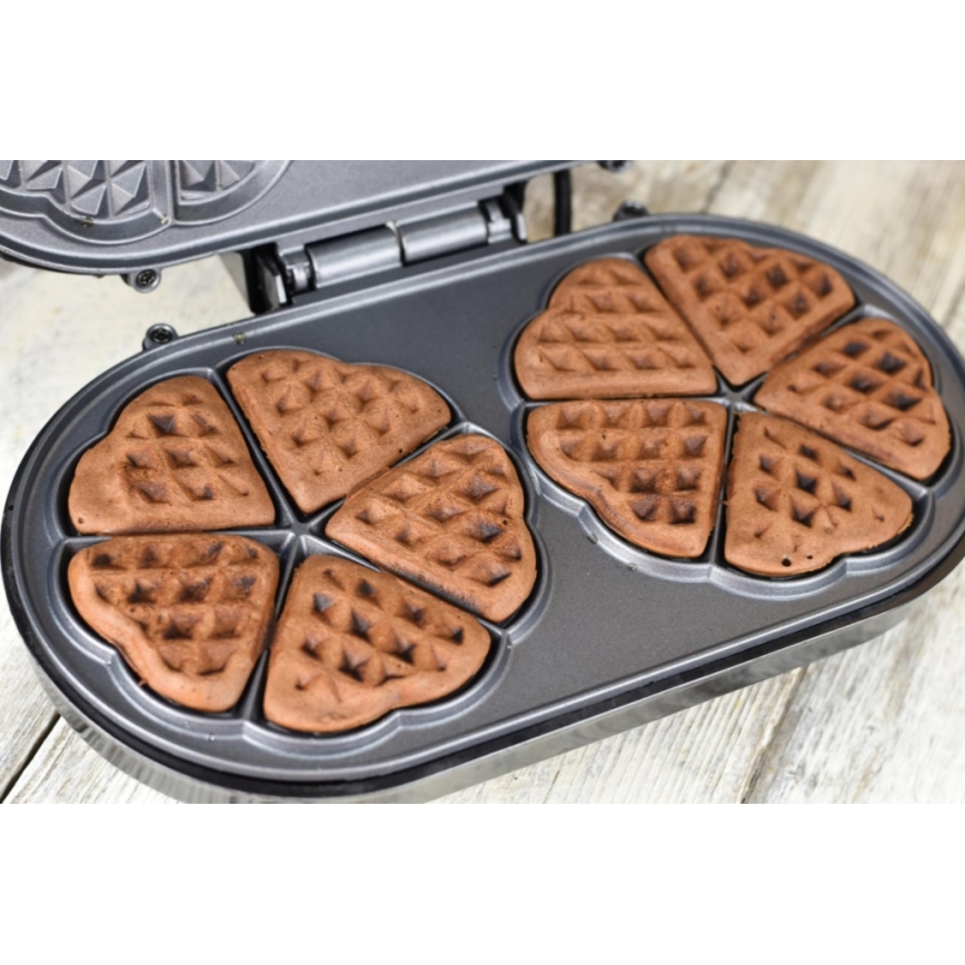 Heinner HWF-1000CR - Gaufrier 1000W/230V noir/or rose