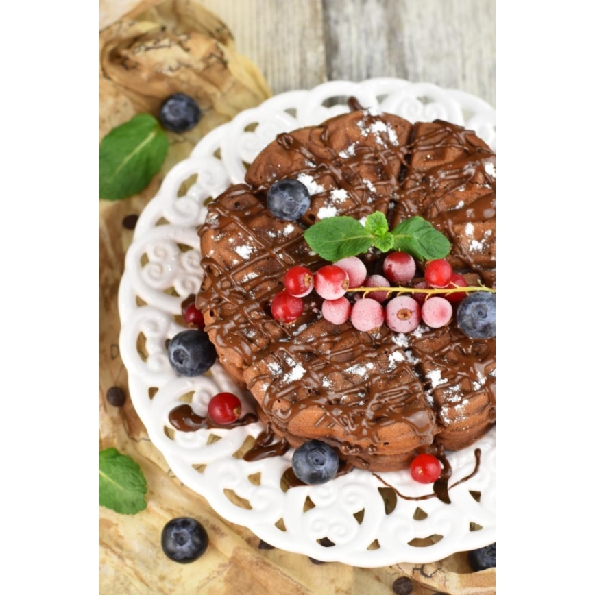 Heinner HWF-1000CR - Gaufrier 1000W/230V noir/or rose