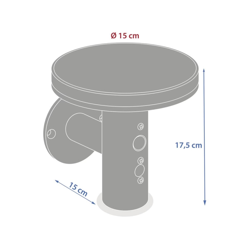 Hesperide - Lampe murale solaire LED avec détecteur de mouvement DETEKT LED/3,7V 2600 mAh IP65