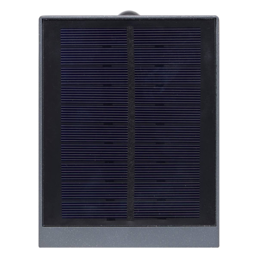 Hesperide - Applique murale solaire LED avec détecteur de mouvement MULTY LED/3,7 V 2600 mAh IP65 anthracite
