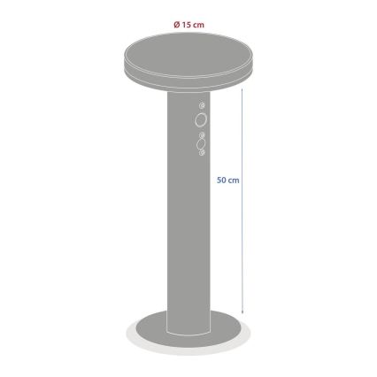 Hesperide - Lampe solaire LED avec détecteur de mouvement DETEKT LED/3,7V 2600 mAh IP65