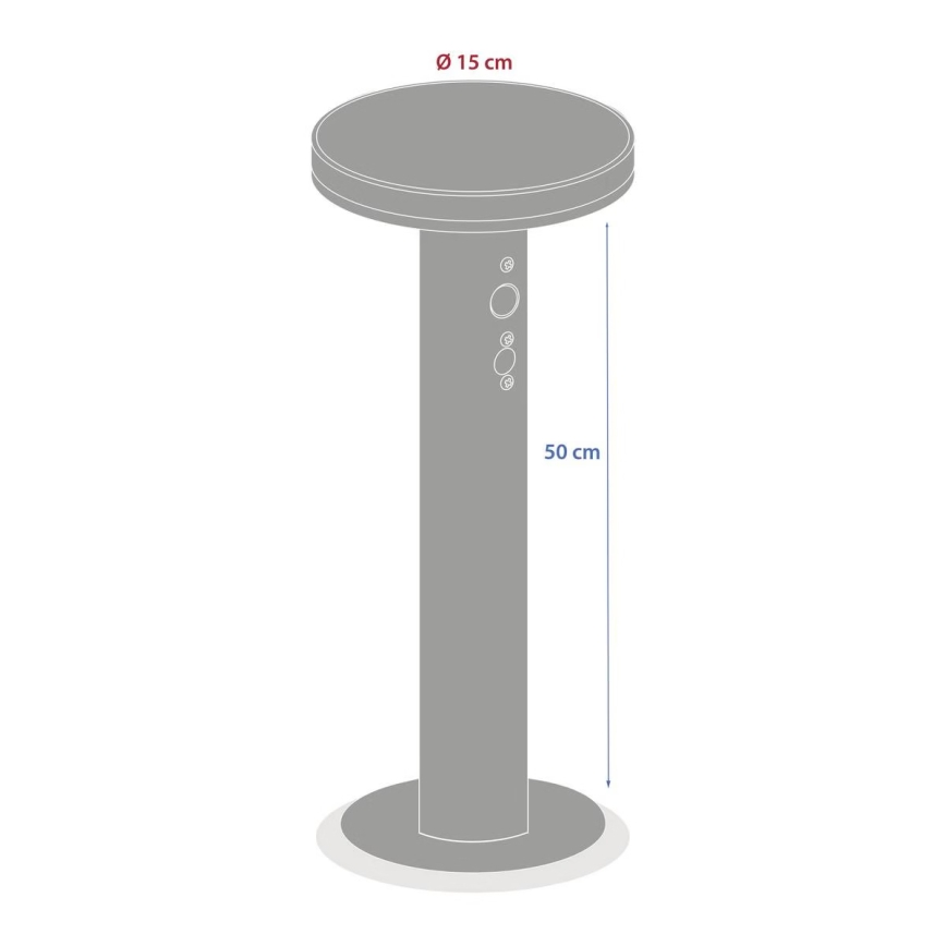 Hesperide - Lampe solaire LED avec détecteur de mouvement DETEKT LED/3,7V 2600 mAh IP65