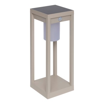 Hesperide - Lanterne solaire LED avec capteur de mouvement et capteur crépusculaire PIKY LED/3,7V 2600 mAh 40 cm IP65 beige