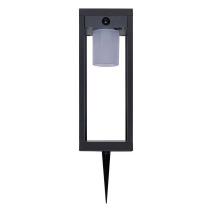 Hesperide - Lanterne solaire LED PIKY avec détecteur de mouvement, 3,7 V 2600 mAh, 40 cm, IP65, anthracite