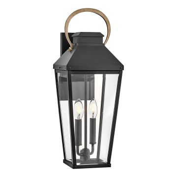 Hinkley - Applique murale d'extérieur DAWSON L 2xE14/40W/230V IP44 noire