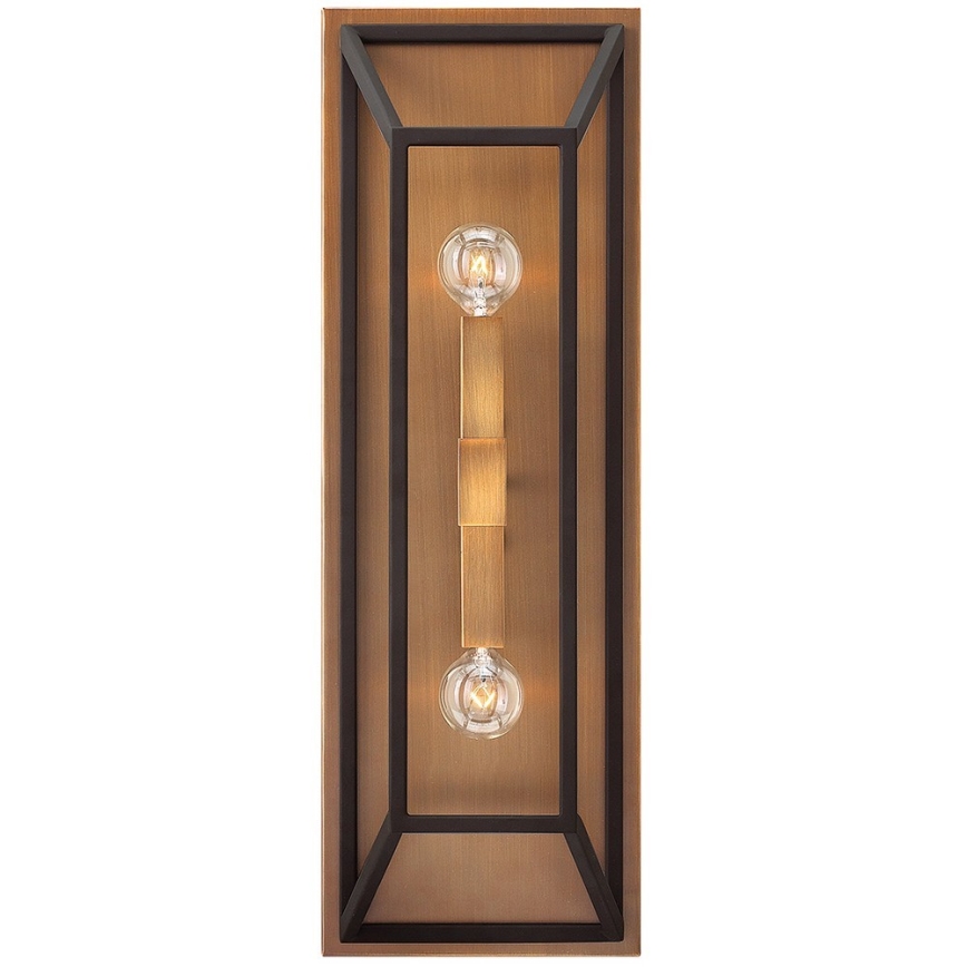 Hinkley - Applique murale FU LIGHTON 2xE14/60W/230V marron/noir