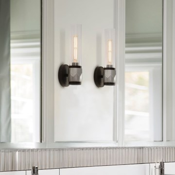 Hinkley - Applique murale pour salle de bains ELLISON, 1 x E27 (max. 40 W), 230 V, IP44, noir