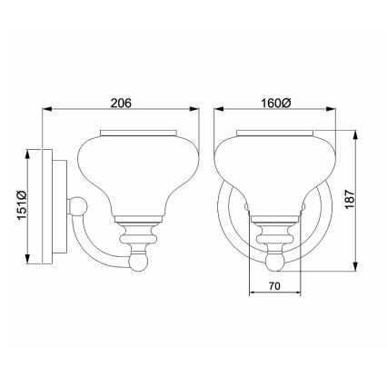 Hinkley - Applique murale LED salle de bain AINSLEY 1xG9/3W/230V IP44