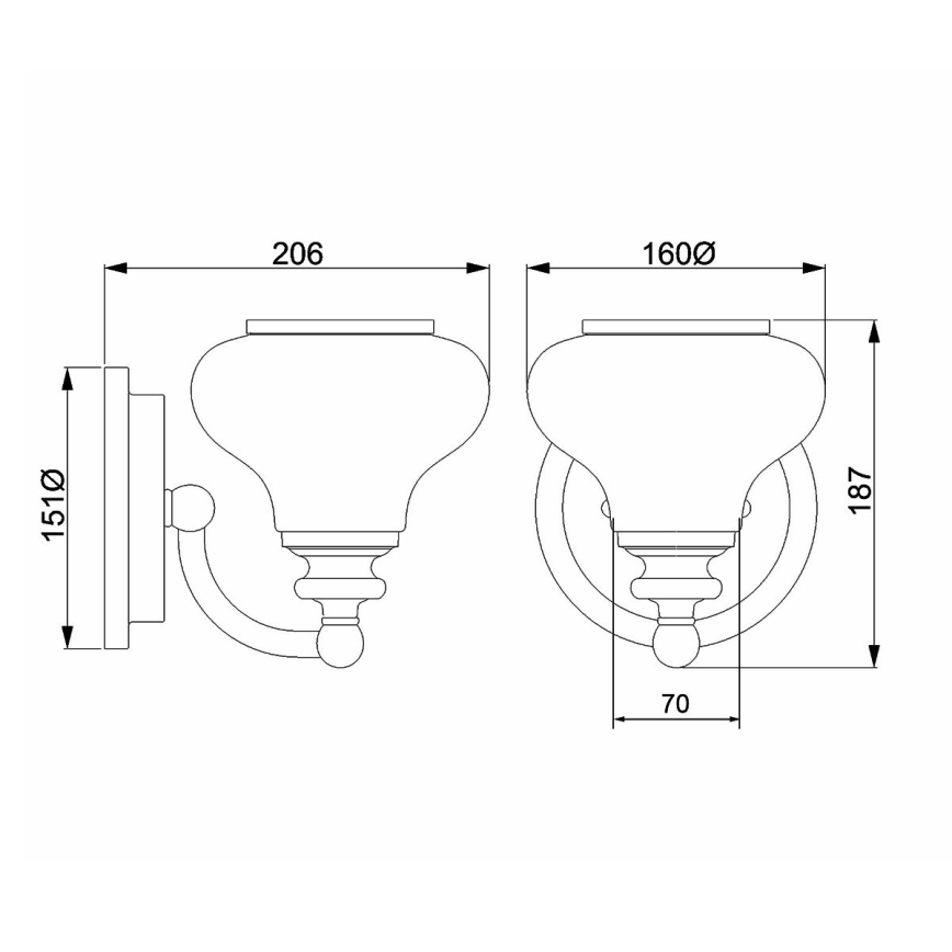 Hinkley - Applique murale LED salle de bain AINSLEY 1xG9/3W/230V IP44