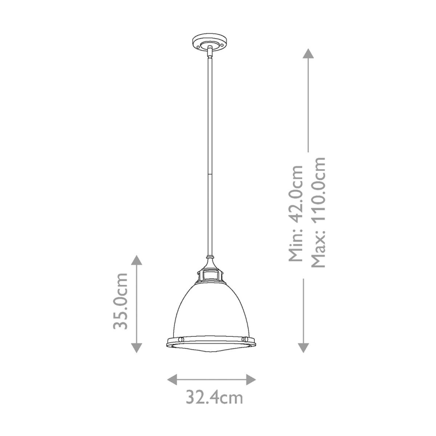 Hinkley - Suspension-barre AMELIA 1xE27/60W/230V bronze
