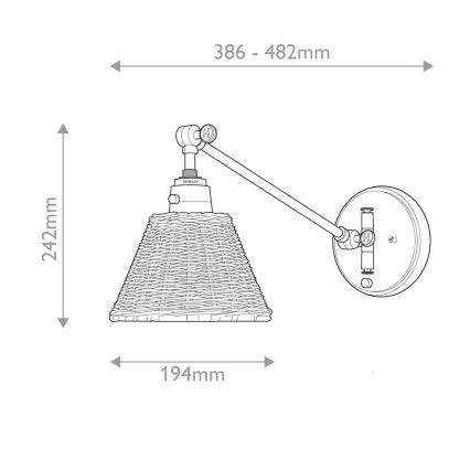 Hinkley - Applique murale spot ARTI 1xE27/60W/230V noir/marron