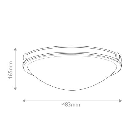 Hinkley - Plafonnier COLLIER 3xE27/40W/230V Ø 48,3 cm noir