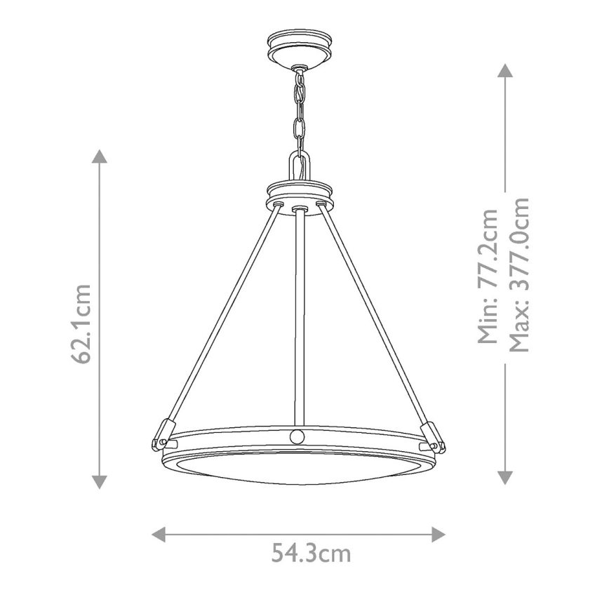 Hinkley - Lustre sur chaîne COLLIER 4xE14/40W/230V Ø 54,3 cm noir
