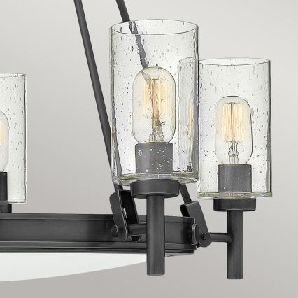 Hinkley - Suspension sur chaîne COLLIER 5xE27/40W/230V Ø 68,5 cm noir