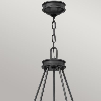 Hinkley - Suspension sur chaîne COLLIER 5xE27/40W/230V Ø 68,5 cm noir