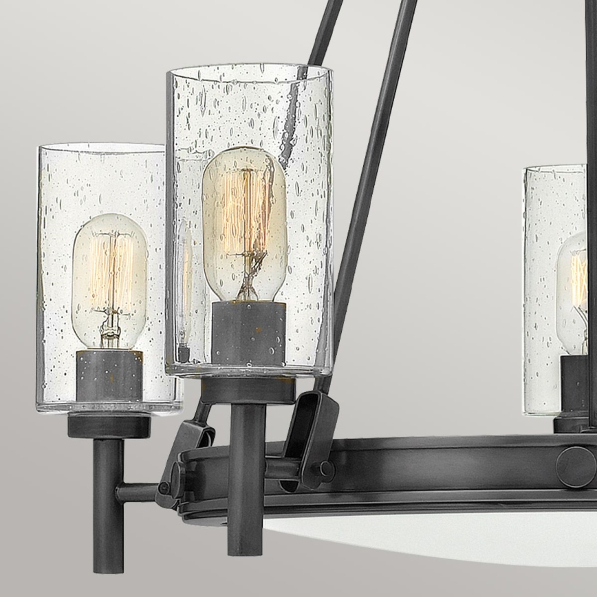 Hinkley - Suspension sur chaîne COLLIER 5xE27/40W/230V Ø 68,5 cm noir