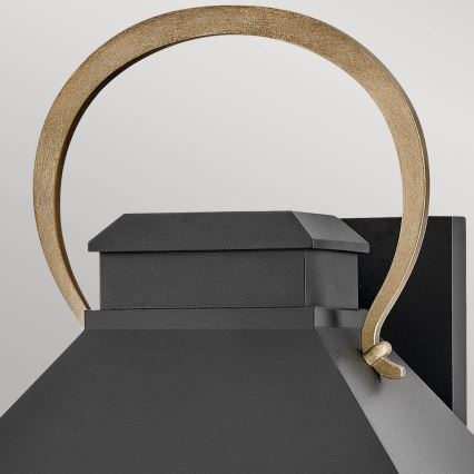 Hinkley - Applique murale d'extérieur DAWSON L 2xE14/40W/230V IP44 noire