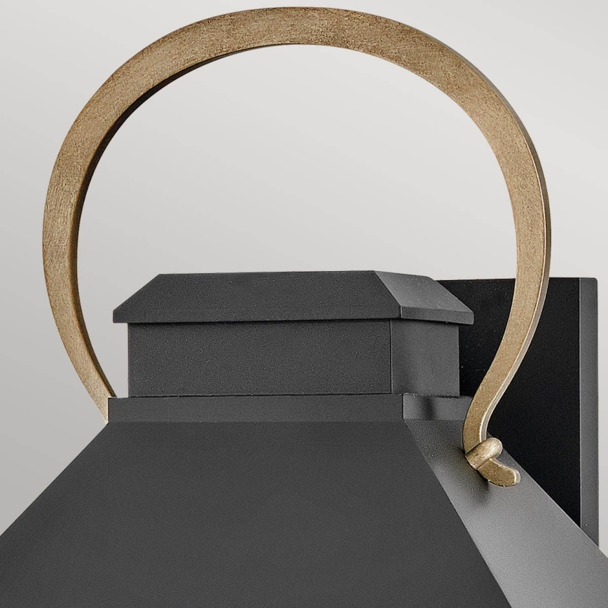 Hinkley - Applique murale d'extérieur DAWSON L 2xE14/40W/230V IP44 noire