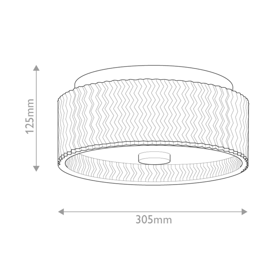 Hinkley Plafonnier ELLE 2xE27/60W/230V d. 30,5 cm chrome brillant