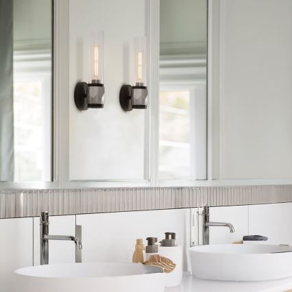 Hinkley - Applique murale pour salle de bains ELLISON, 1 x E27 (max. 40 W), 230 V, IP44, noir