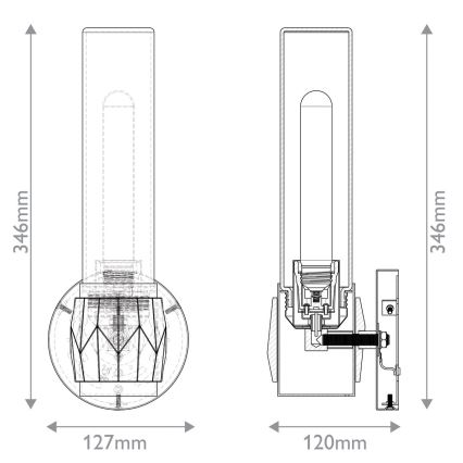 Hinkley - Applique murale salle de bain ELLISON 1xE27/40W/230V IP44 doré