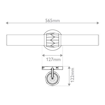 Hinkley - Applique murale pour salle de bains ELLISON 2xE27/40W/230V IP44 noire
