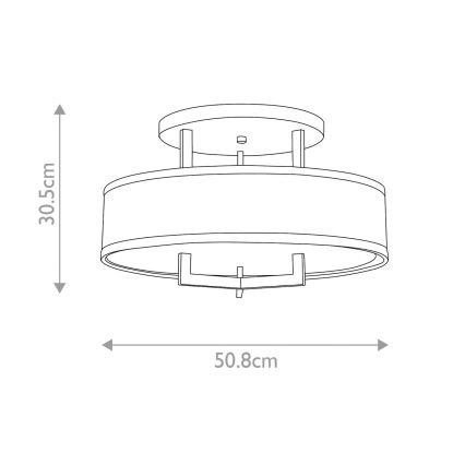 Hinkley - Plafonnier HAMPTON 3xE27/60W/230V Ø 50,8 cm doré