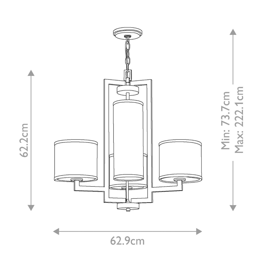 Hinkley - Lustre suspendu par chaîne HAMPTON 4xE27/60W/230V doré