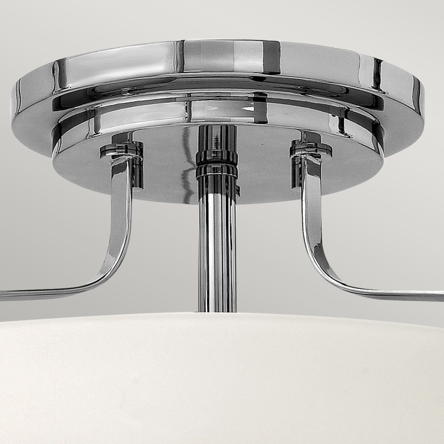 Hinkley - Plafonnier HARPER à montage en surface 3xE27/60W/230V Ø 36,6 cm chrome brillant