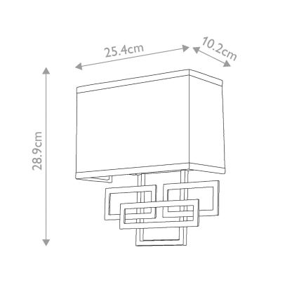 Hinkley - Applique murale LANZA, 2 x E14 (40 W), 230 V, finition bronze