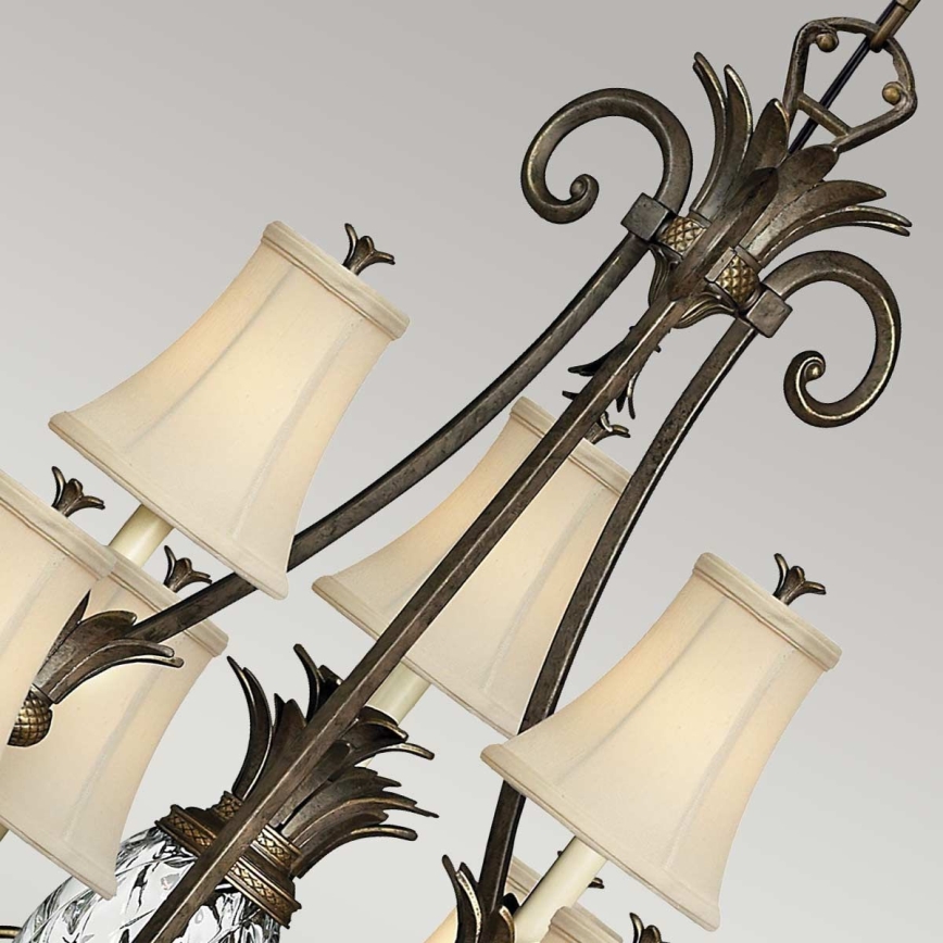 Hinkley - Suspension chaîne PLANTATION 10xE14/40W/230V bronze