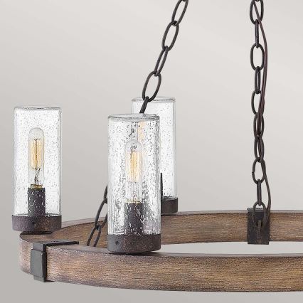 Hinkley - Lustre sur chaîne SAWYER 6xE14/40W/230V, marron