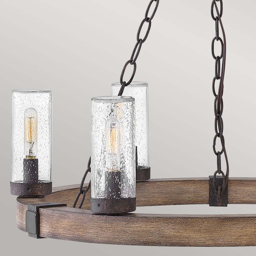 Hinkley - Lustre sur chaîne SAWYER 6xE14/40W/230V, marron