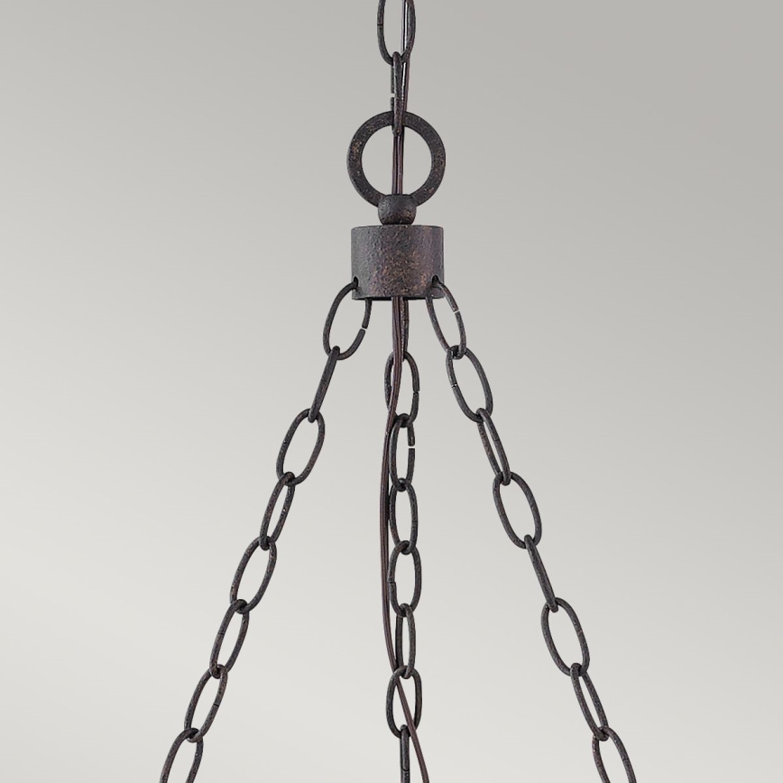 Hinkley - Lustre sur chaîne SAWYER 6xE14/40W/230V, marron